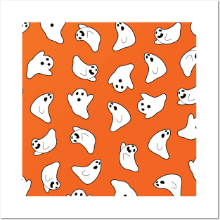 Spooky ghost pattern Posters and Art